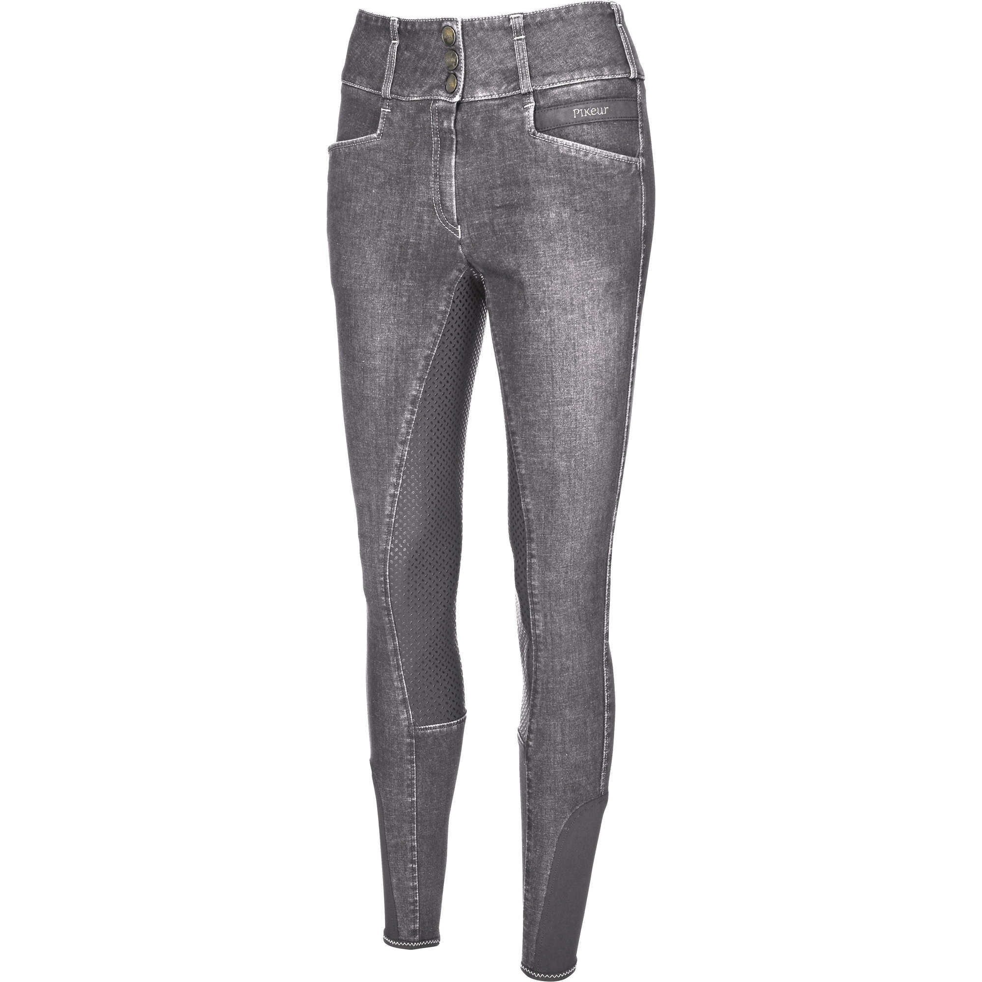 Pikeur Damen-Candela-Jeans Vollbesatz-Griff-Reithose 141716 477 - Hellgrau